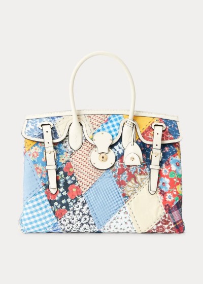 Bolsos De Mano Ralph Lauren Mujer Azules / Multicolor - Patchwork Light Ricky 40 - VFQWY3281